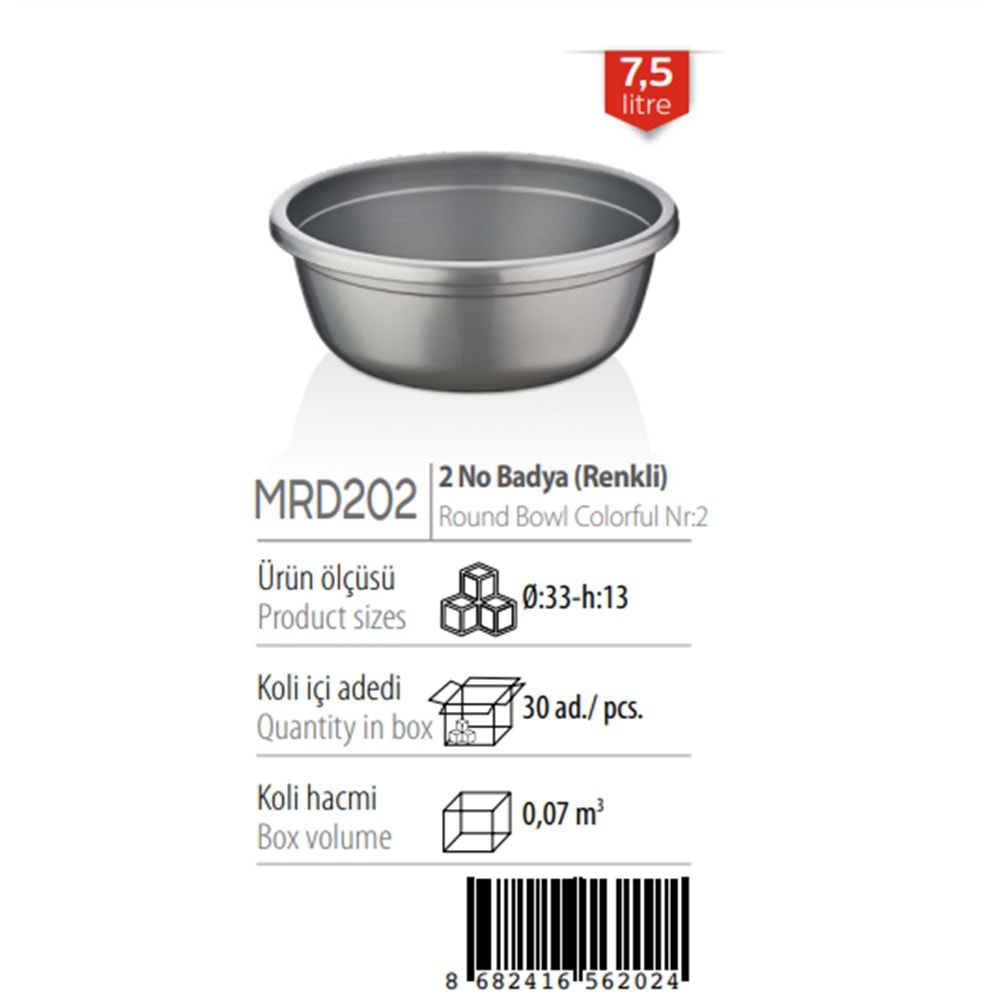 MERDEM 2 NO BADYA RENKLİ - 7,5 LTx30xMRD202