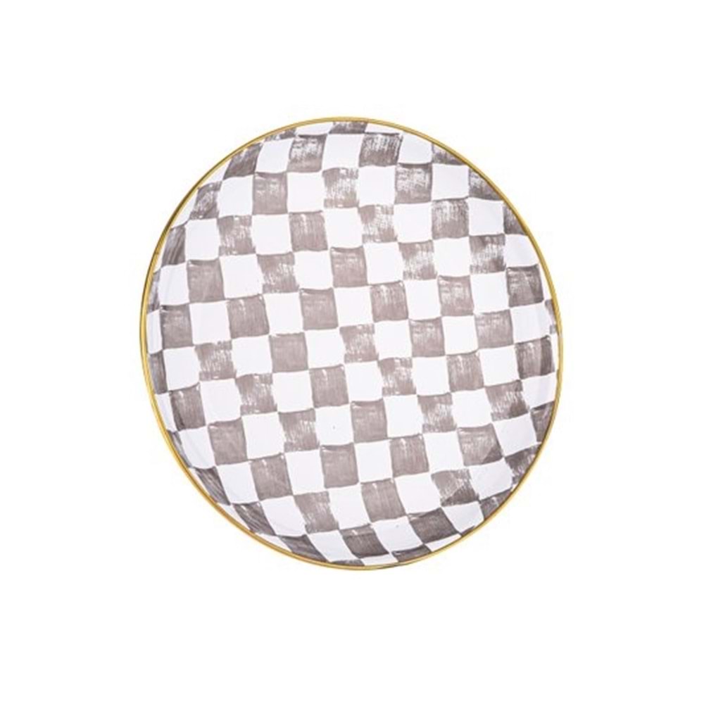 BAMBUM TAŞEV DAMAS EMAYE SERVİS TABAĞI 26 CM x12x T4869