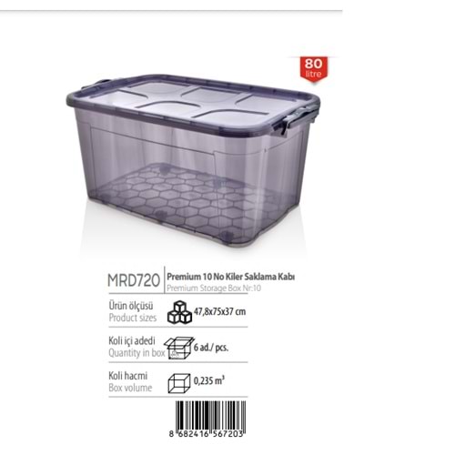 MERDEM PREMİUM 10 NO KİLER SAKLAMA KABI - 80 LT x6x MRD720