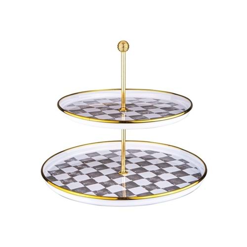 BAMBUM TAŞEV DAMAS EMAYE 2 KATLI KURABİYELİK x12x T4864